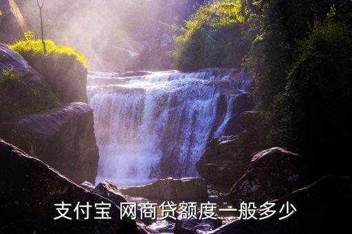 支付寶 網(wǎng)商貸額度一般多少