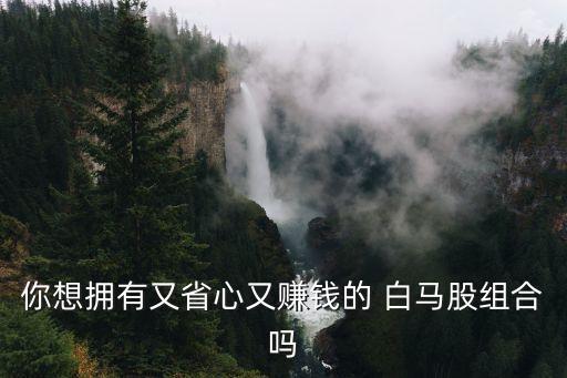 你想擁有又省心又賺錢的 白馬股組合嗎