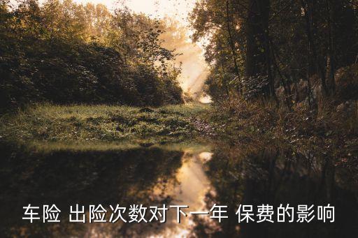 車險(xiǎn) 出險(xiǎn)次數(shù)對(duì)下一年 保費(fèi)的影響