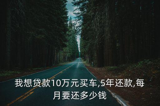 我想貸款10萬元買車,5年還款,每月要還多少錢