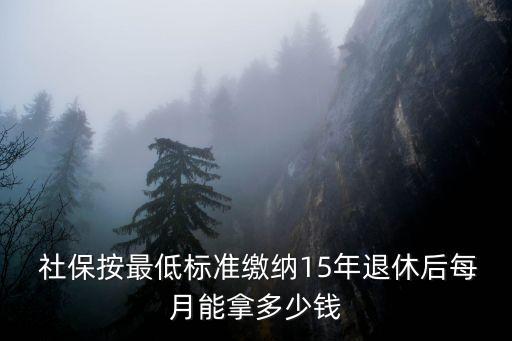  社保按最低標(biāo)準(zhǔn)繳納15年退休后每月能拿多少錢