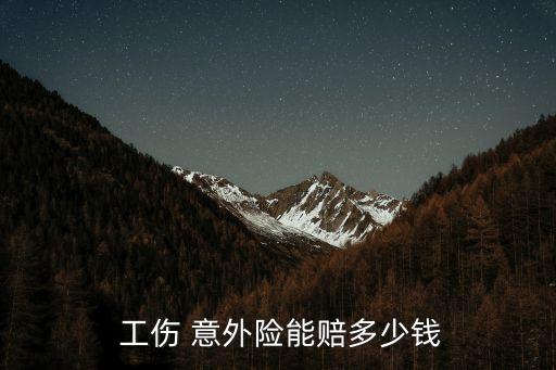  工傷 意外險能賠多少錢