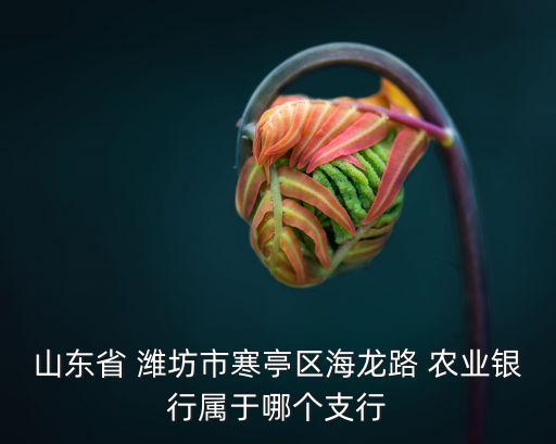 濰坊農(nóng)業(yè)銀行營(yíng)業(yè)廳地址電話是多少號(hào),附近農(nóng)業(yè)銀行營(yíng)業(yè)廳電話