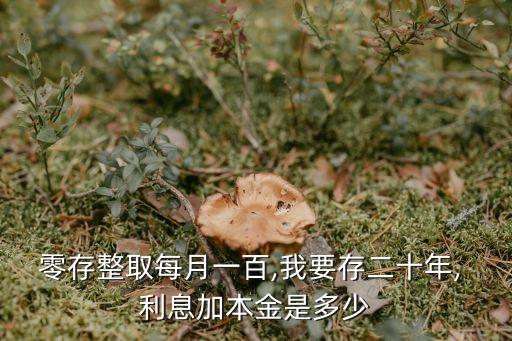 100元存20年利息多少