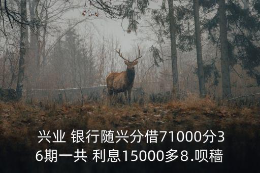 興業(yè)銀行隨心貸利息多少