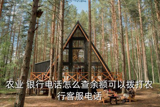 農(nóng)業(yè) 銀行電話怎么查余額可以撥打農(nóng)行客服電話