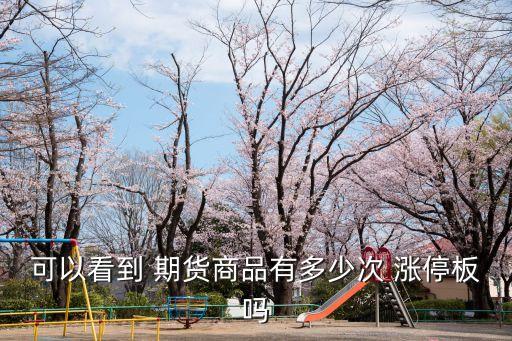 可以看到 期貨商品有多少次 漲停板嗎