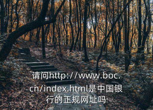 請問http://www.boc.cn/index.html是中國銀行的正規(guī)網址嗎