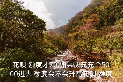 花唄 額度才70,如果快充充個(gè)5000進(jìn)去 額度會(huì)不會(huì)升高花唄 額度