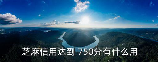  芝麻信用達(dá)到 750分有什么用