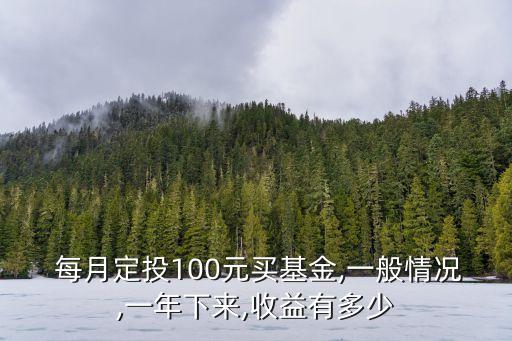 每月定投100元買基金,一般情況,一年下來(lái),收益有多少