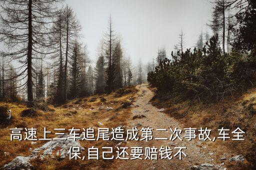 高速上三車追尾造成第二次事故,車全保,自己還要賠錢不