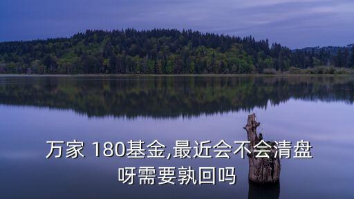  萬家 180基金,最近會不會清盤呀需要孰回嗎