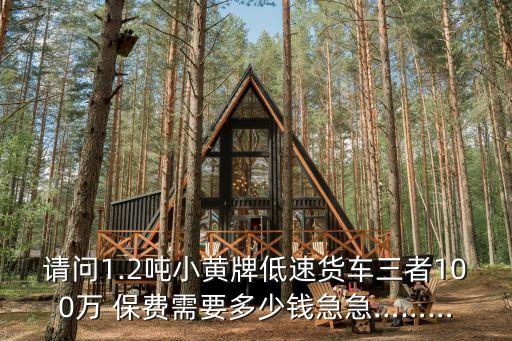 請問1.2噸小黃牌低速貨車三者100萬 保費需要多少錢急急………