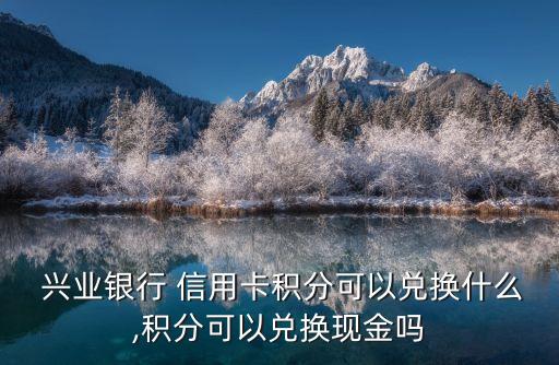  興業(yè)銀行 信用卡積分可以兌換什么,積分可以兌換現(xiàn)金嗎