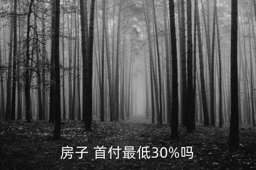 房子 首付最低30%嗎