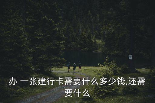 辦 一張建行卡需要什么多少錢,還需要什么