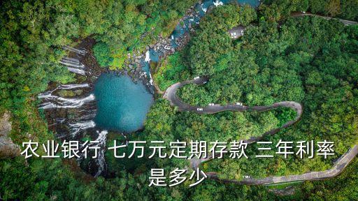 農(nóng)業(yè)銀行 七萬(wàn)元定期存款 三年利率是多少