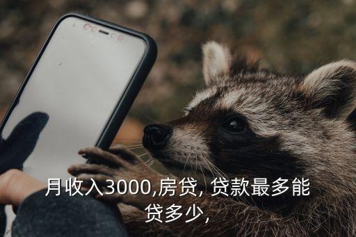 月收入3000,房貸, 貸款最多能貸多少,