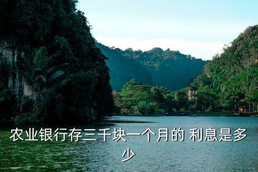 農(nóng)業(yè)銀行存三千塊一個(gè)月的 利息是多少