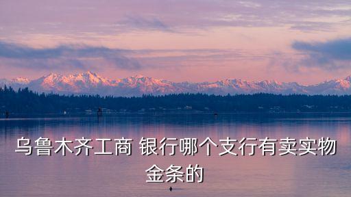 烏魯木齊工商 銀行哪個(gè)支行有賣實(shí)物金條的