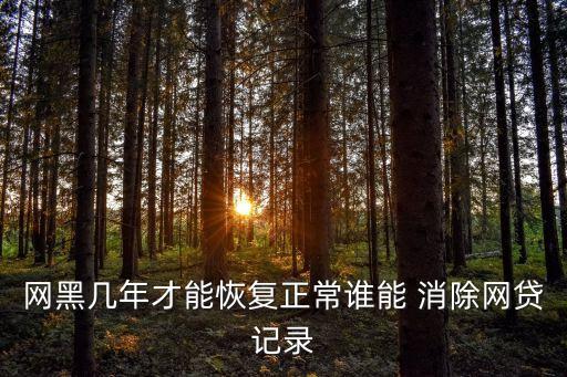 網(wǎng)上貸款黑名單多少年會(huì)消除,網(wǎng)上說(shuō)黑名單可以貸款是真的嗎