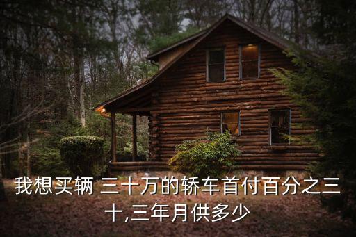 拿三十萬車子貸款多少錢,三十萬的車子首付多少