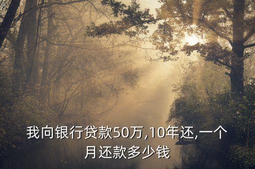 我向銀行貸款50萬(wàn),10年還,一個(gè)月還款多少錢