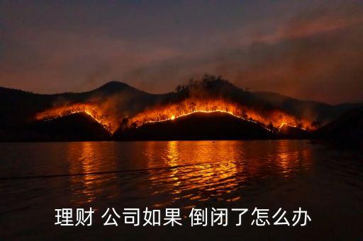 有多少理財(cái)公司倒閉,理財(cái)公司如果倒閉了怎么辦