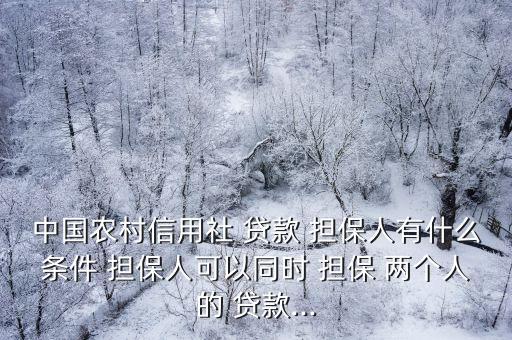 一個貸款兩個人擔保貸多少,兩個人相互擔保借貸款可以嗎?