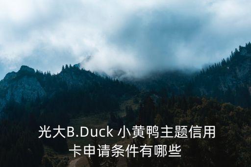 光大小黃鴨額度多少錢