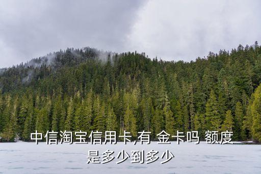  中信淘寶信用卡,有 金卡嗎 額度是多少到多少