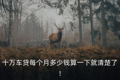 一輛10萬的車貸款多少費(fèi)用是多少