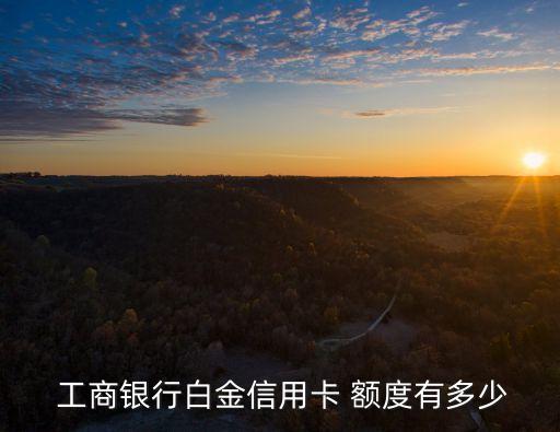  工商銀行白金信用卡 額度有多少