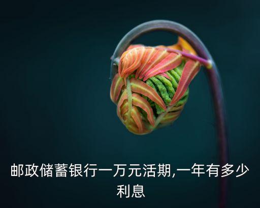 郵政儲蓄銀行一萬元活期,一年有多少 利息
