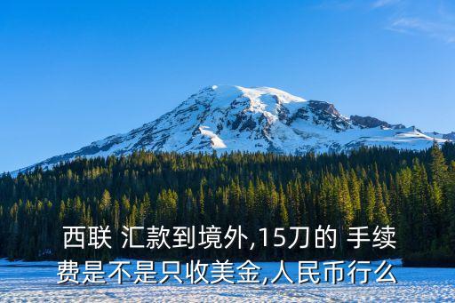 西聯(lián)匯款國外取款手續(xù)費多少錢,國外通過西聯(lián)匯款到國內(nèi),怎么取款呢