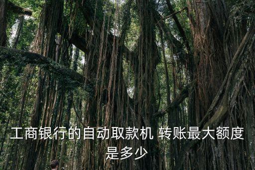 工商銀行的自動(dòng)取款機(jī) 轉(zhuǎn)賬最大額度是多少