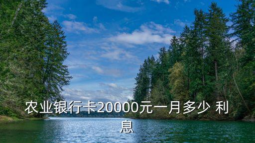 農(nóng)行兩萬元一年利息是多少,農(nóng)行10000元一年利息多少