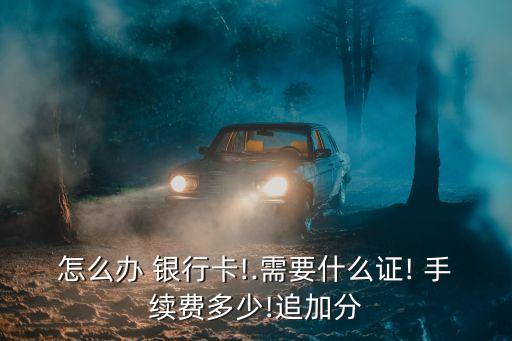 怎么辦 銀行卡!.需要什么證! 手續(xù)費多少!追加分