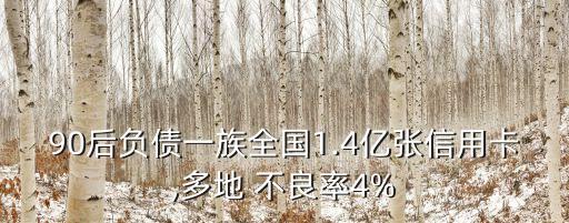 90后負(fù)債一族全國1.4億張信用卡,多地 不良率4%