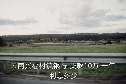 貸款100000多少錢一年的利息