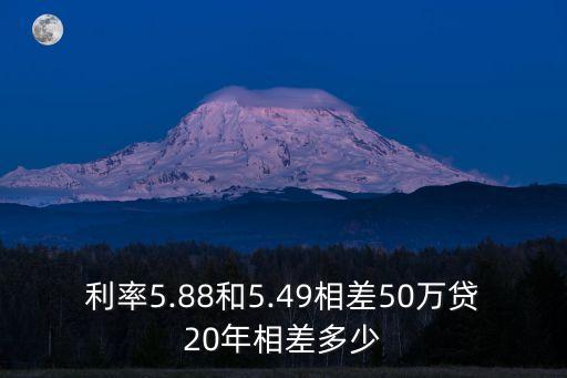 利率5.88和5.49相差50萬貸20年相差多少