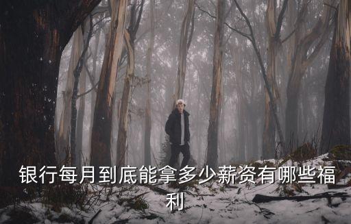  銀行每月到底能拿多少薪資有哪些福利