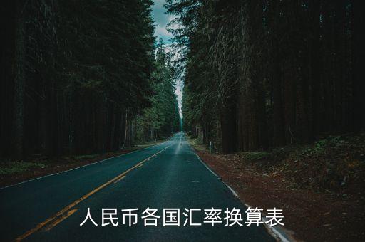 人民幣各國(guó)匯率換算表