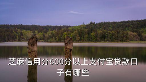 芝麻信用分600分以上支付寶貸款口子有哪些