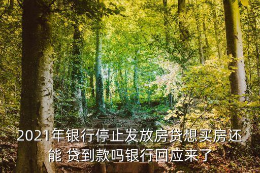 2021年銀行停止發(fā)放房貸想買房還能 貸到款嗎銀行回應來了