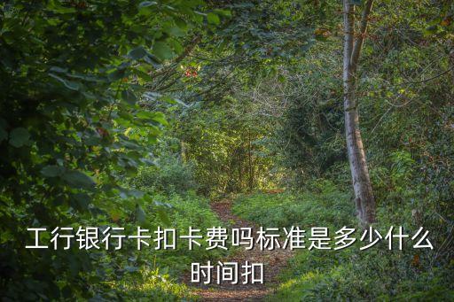  工行銀行卡扣卡費嗎標準是多少什么時間扣