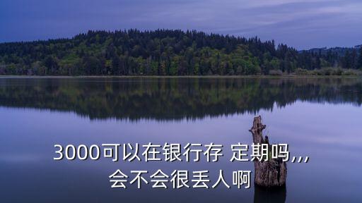 3000可以在銀行存 定期嗎,,,會(huì)不會(huì)很丟人啊