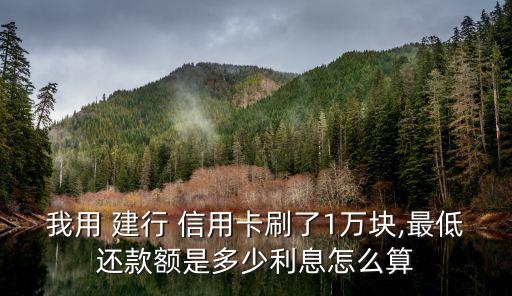 建行信用卡1萬年費多少