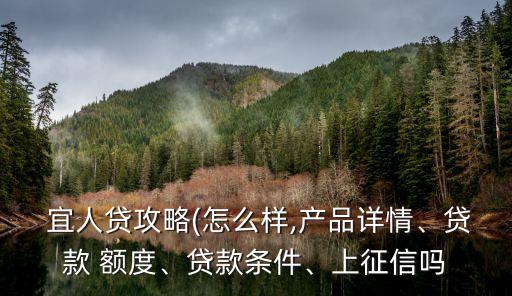  宜人貸攻略(怎么樣,產(chǎn)品詳情、貸款 額度、貸款條件、上征信嗎